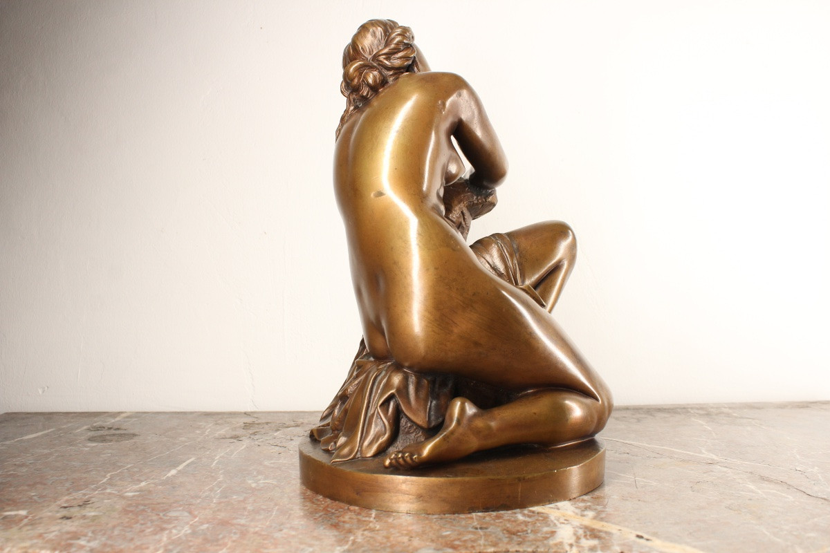 Bronze Cast - Nude Woman - Ariadne Abandoned By Theseus - Aimé Millet - Napoleon III-photo-4