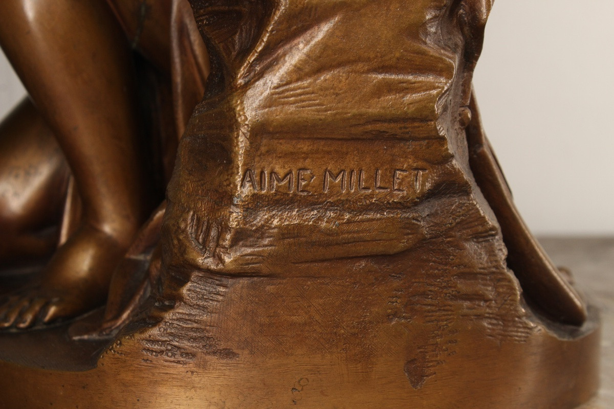 Bronze Cast - Nude Woman - Ariadne Abandoned By Theseus - Aimé Millet - Napoleon III-photo-4