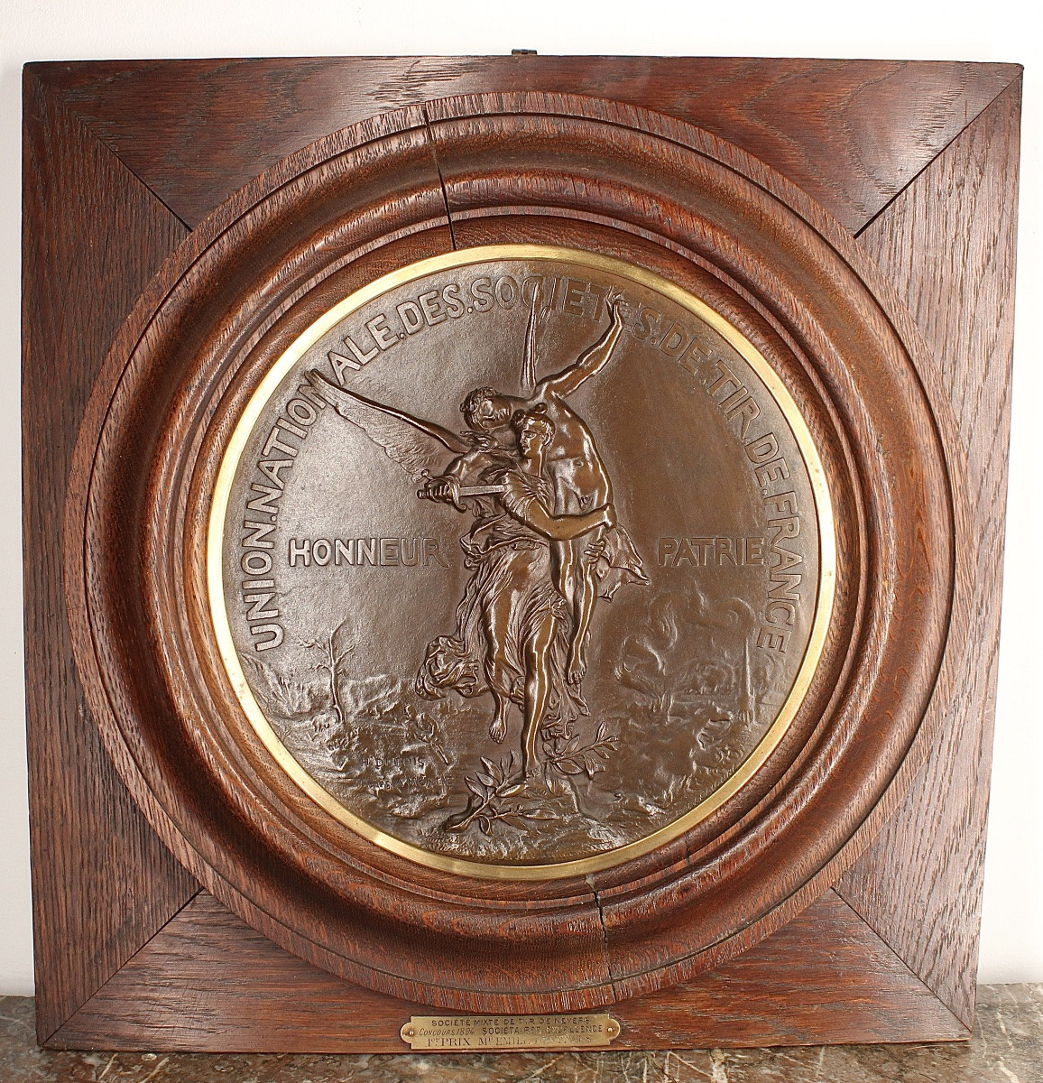 Bronze Medal - National Union Of Shooting Societies Of France F. Barbedienne Dubois Mercié-photo-1