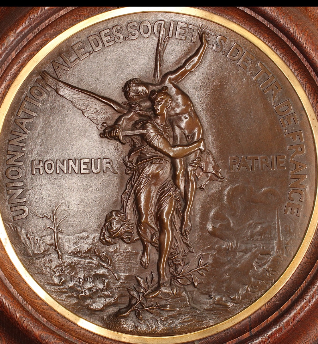 Bronze Medal - National Union Of Shooting Societies Of France F. Barbedienne Dubois Mercié