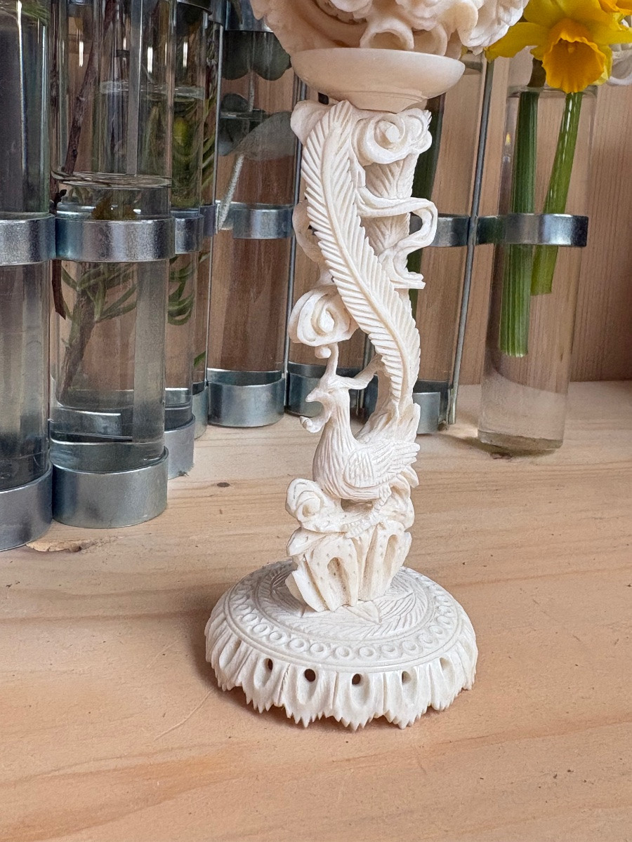 Importante boule de Canton sur socle sculpté – Chine, travail de virtuose-photo-2