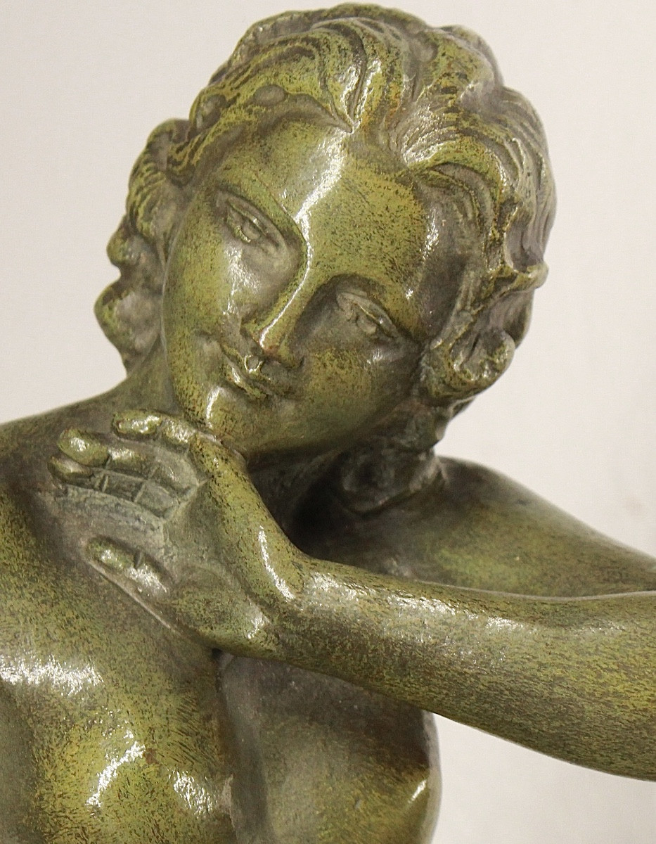 Épreuve en Bronze art deco - Femme nue alanguie - Ugo Cipriani -photo-4