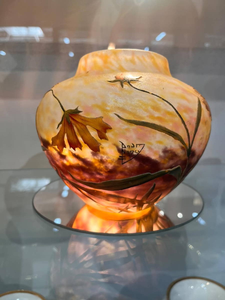 Art Nouveau Vase - Daum Décor Aux Arnicas --photo-3