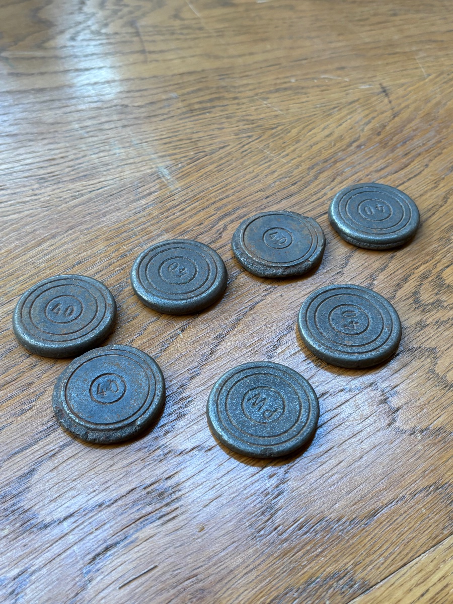 Antique Wooden And Cast-iron "frog" Game – Early 20th Century – Complete With Its Discs-photo-1