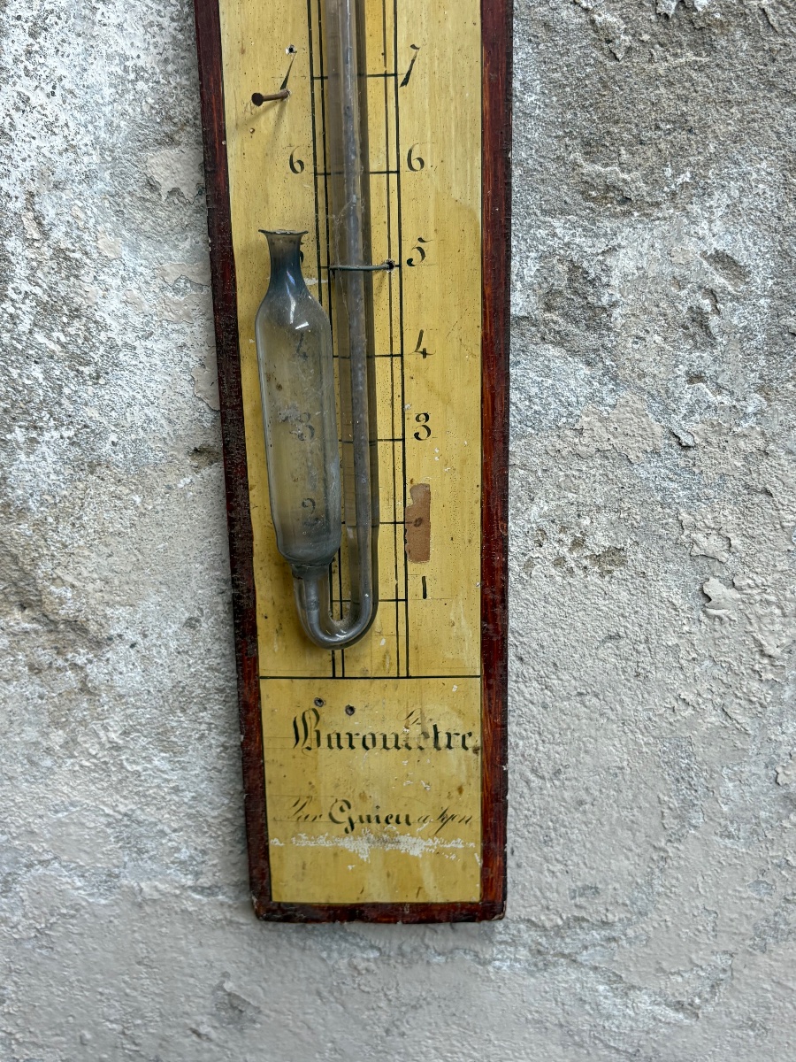 Exceptional Right-angle Siphon Barometer By Guieu Of Lyon – 19th Century-photo-4