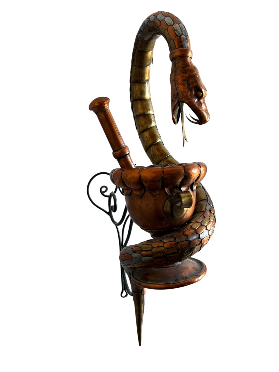 Large Pharmacy Sign Made Of Copper, Brass, And Pewter – Handcrafted In The 1970s-photo-4