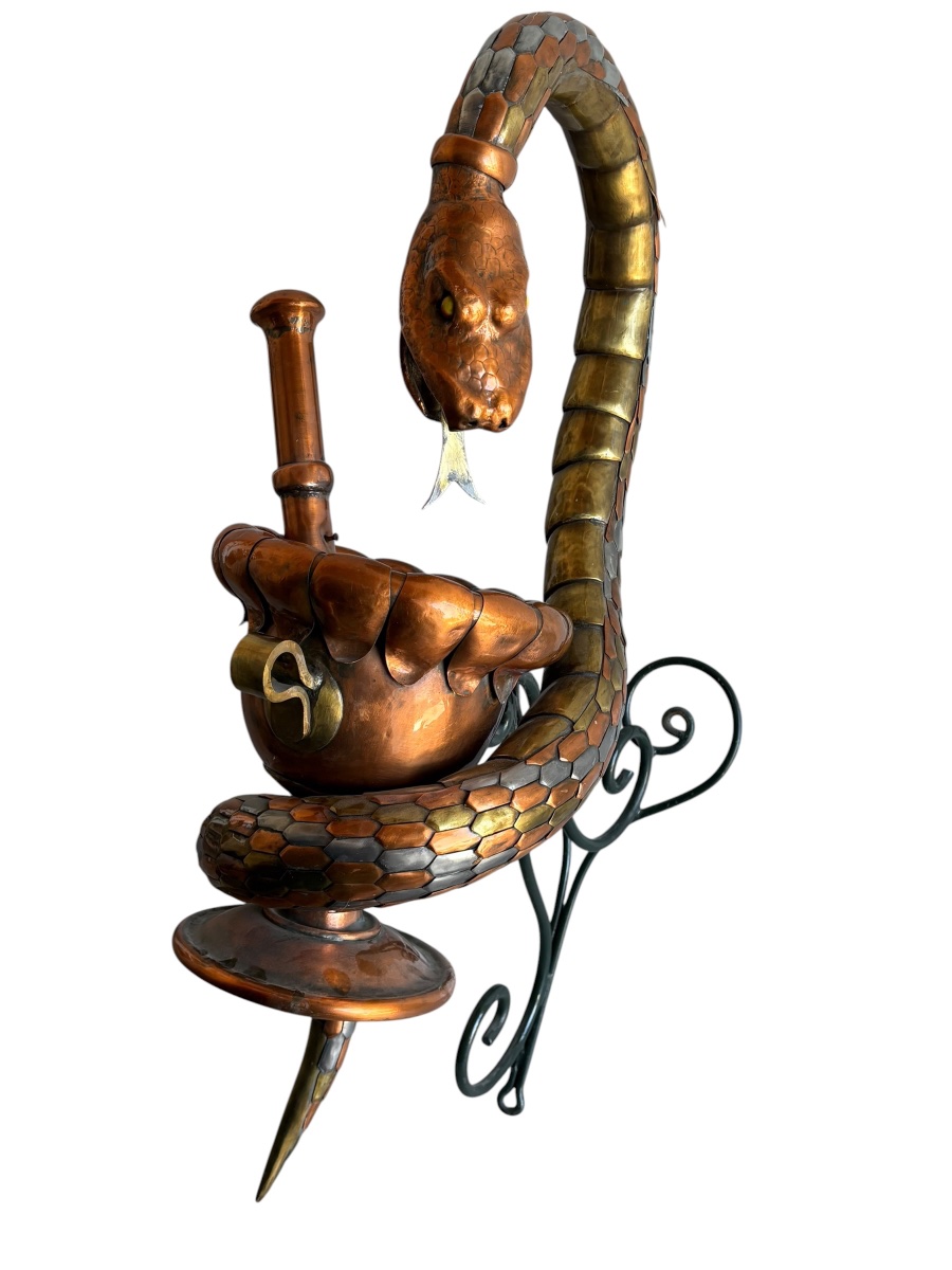 Large Pharmacy Sign Made Of Copper, Brass, And Pewter – Handcrafted In The 1970s
