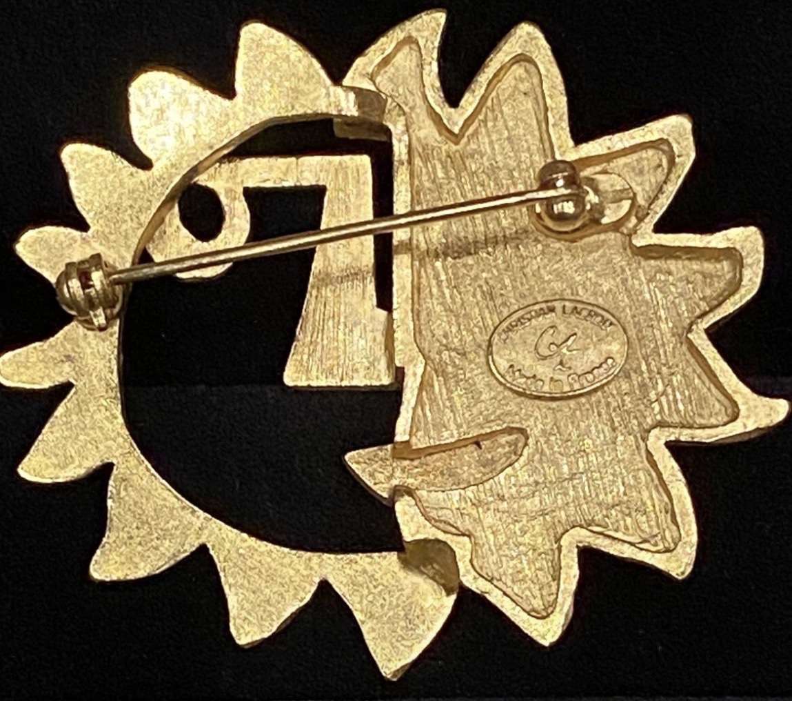 Christian Lacroix Brooch – Stylized Sun – Vintage From The 1980s/1990s-photo-2