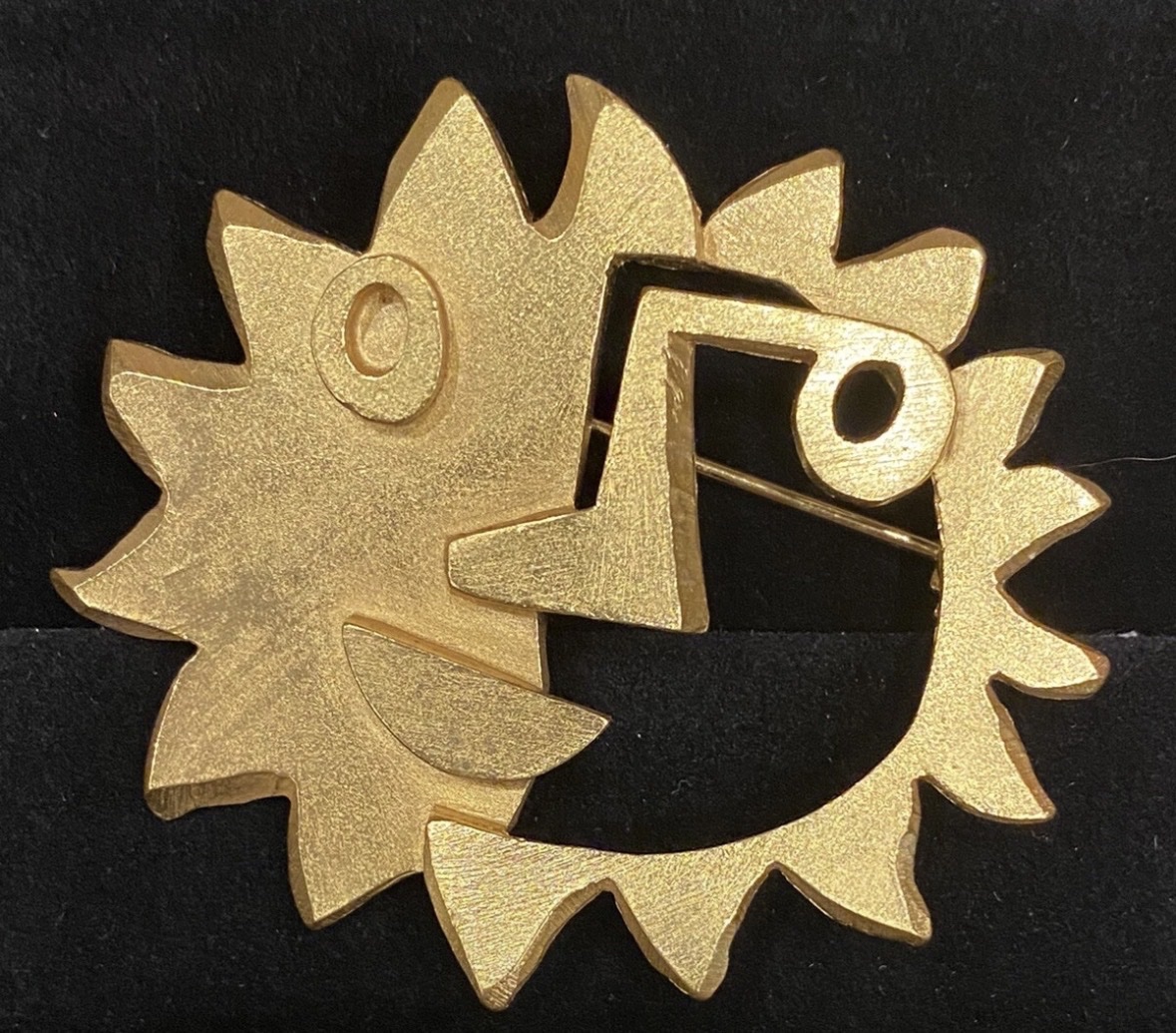 Christian Lacroix Brooch – Stylized Sun – Vintage From The 1980s/1990s