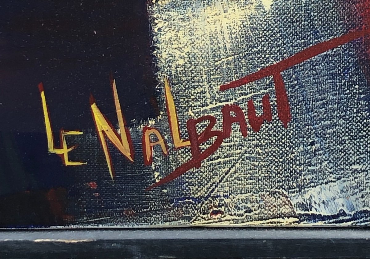 Tableau Contemporain Gerard Le Nalbaut « le Grande Manège » 1985-photo-2