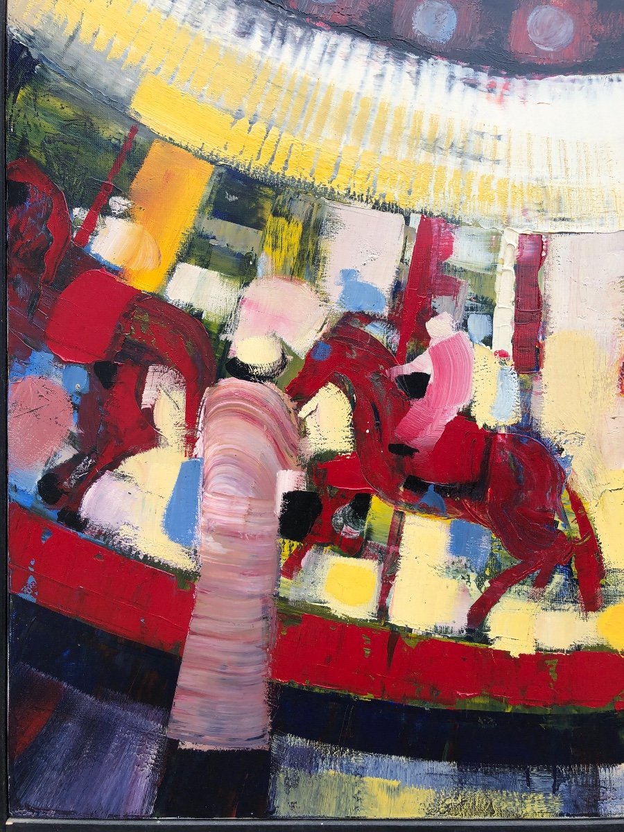 Tableau Contemporain Gerard Le Nalbaut « le Grande Manège » 1985-photo-5