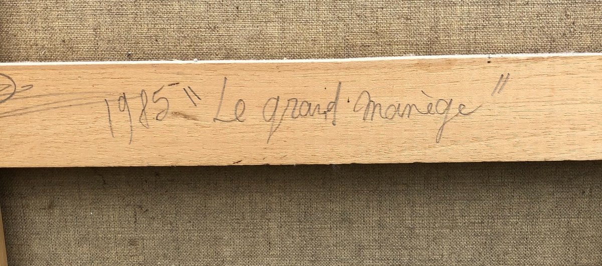 Tableau Contemporain Gerard Le Nalbaut « le Grande Manège » 1985-photo-6