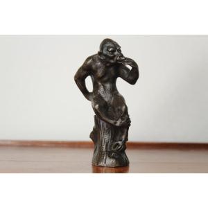 Bronze Animalier - Mascotte Zoomorphe Singe  - Mady Art Deco 