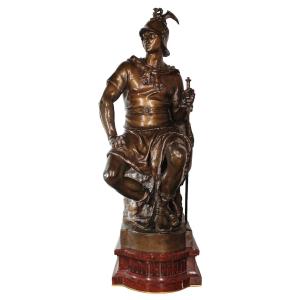 Imposing Bronze Ordeal - Military Courage - Paul Dubois & Ferdinand Barbedienne