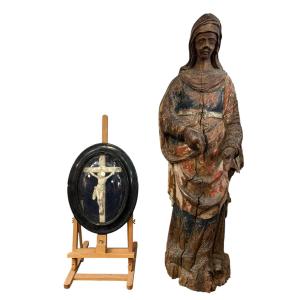 18th Century Wooden Saint 