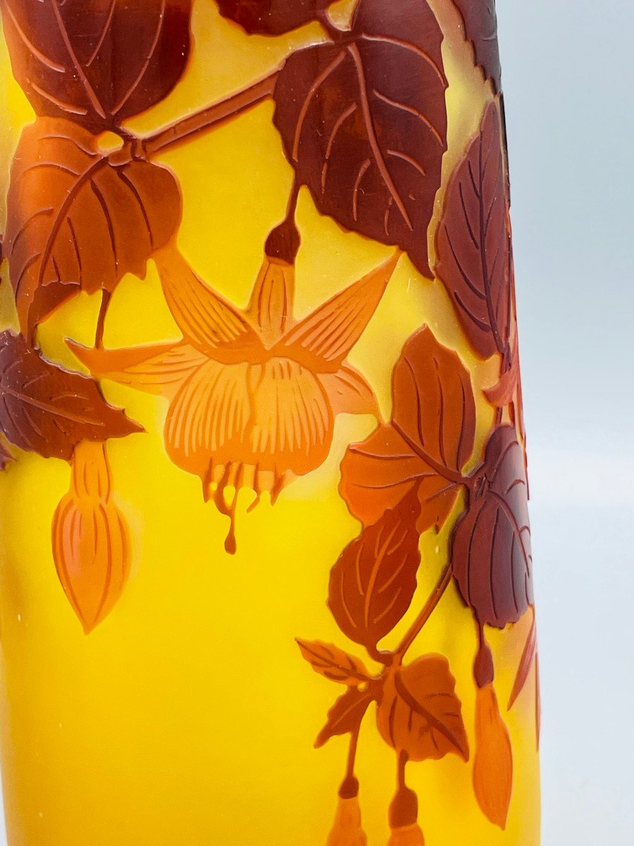 Art Nouveau Vase With Fuchsias Emile Gallé Nancy 1900-photo-5