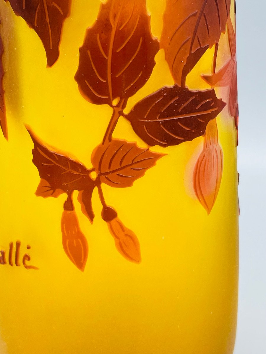 Art Nouveau Vase With Fuchsias Emile Gallé Nancy 1900-photo-6
