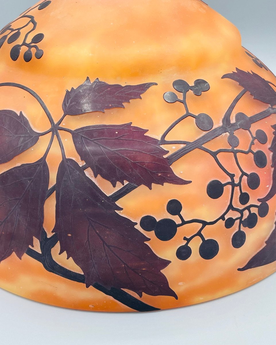 Art Nouveau Mushroom Lamp Shade Daum Nancy France-photo-2