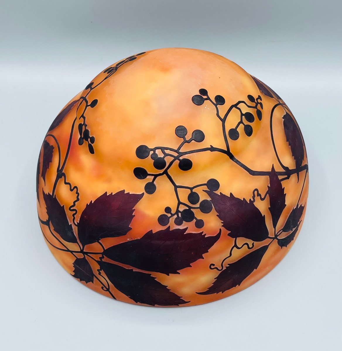 Art Nouveau Mushroom Lamp Shade Daum Nancy France-photo-3