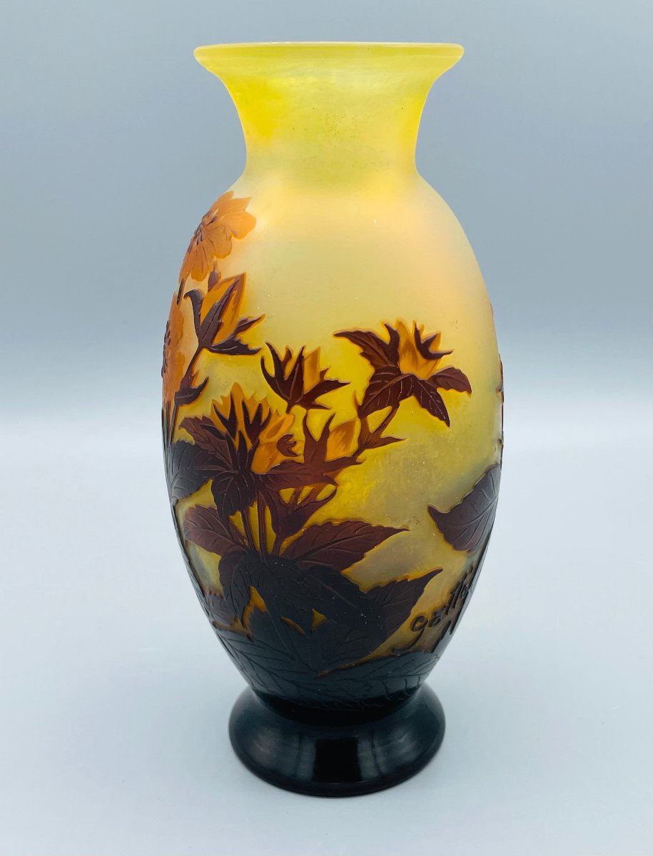 Superb Art Nouveau Vase By Emile Gallé In Nancy 1900-photo-4