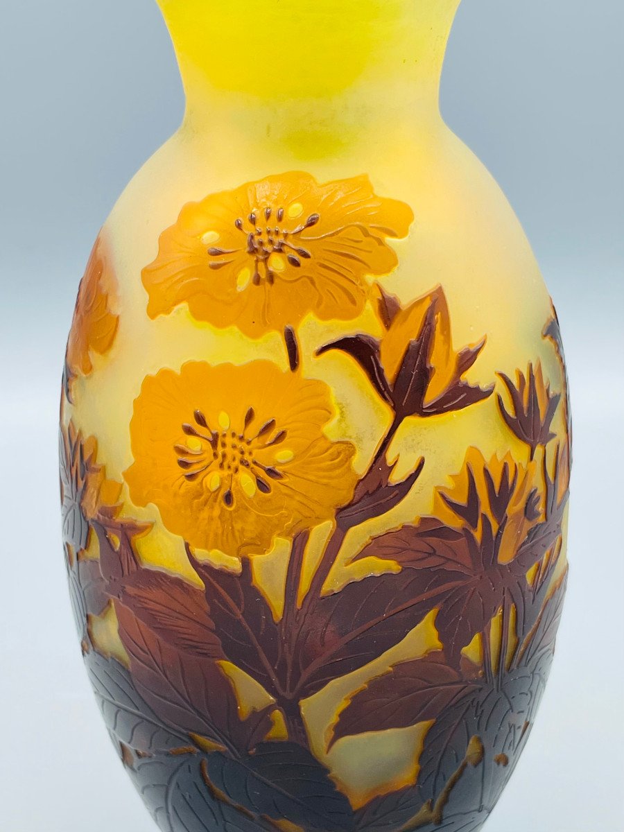 Superb Art Nouveau Vase By Emile Gallé In Nancy 1900-photo-2