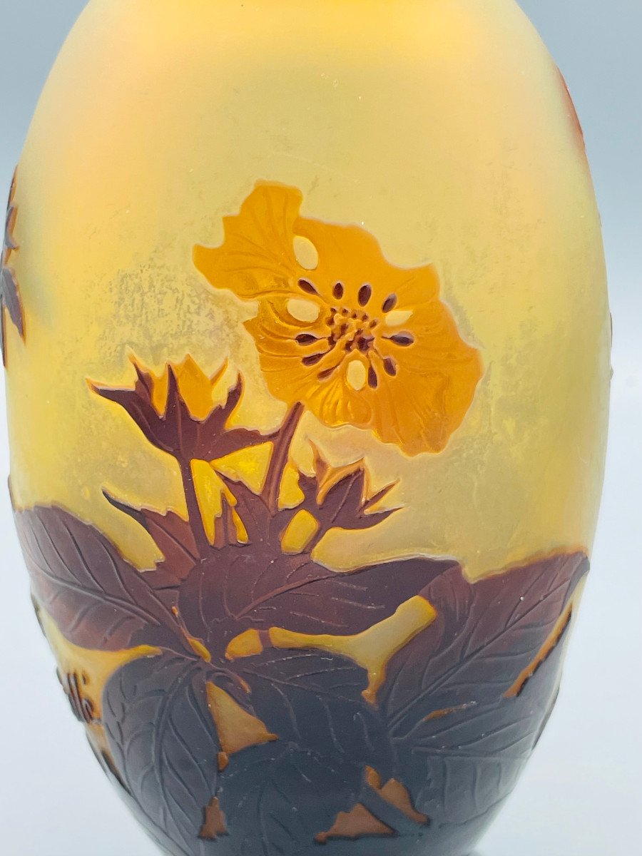 Superb Art Nouveau Vase By Emile Gallé In Nancy 1900-photo-5