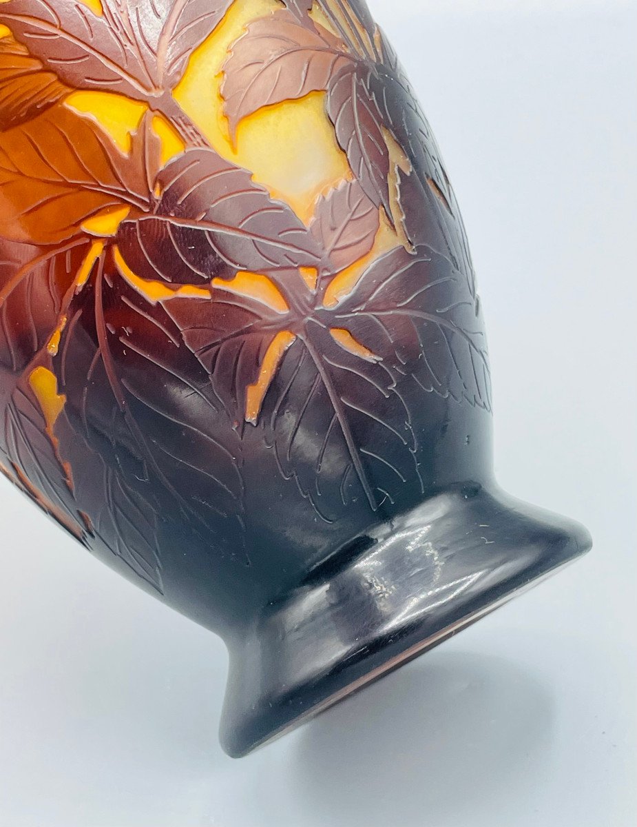 Superb Art Nouveau Vase By Emile Gallé In Nancy 1900-photo-6
