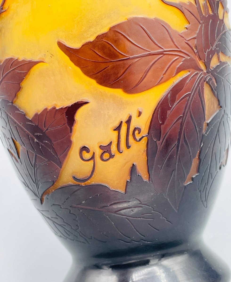 Superb Art Nouveau Vase By Emile Gallé In Nancy 1900-photo-7