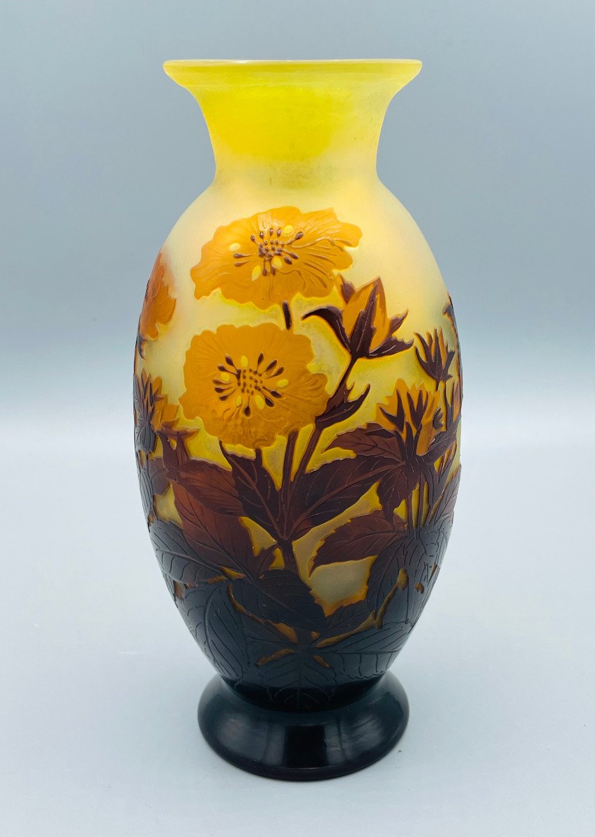 Superb Art Nouveau Vase By Emile Gallé In Nancy 1900