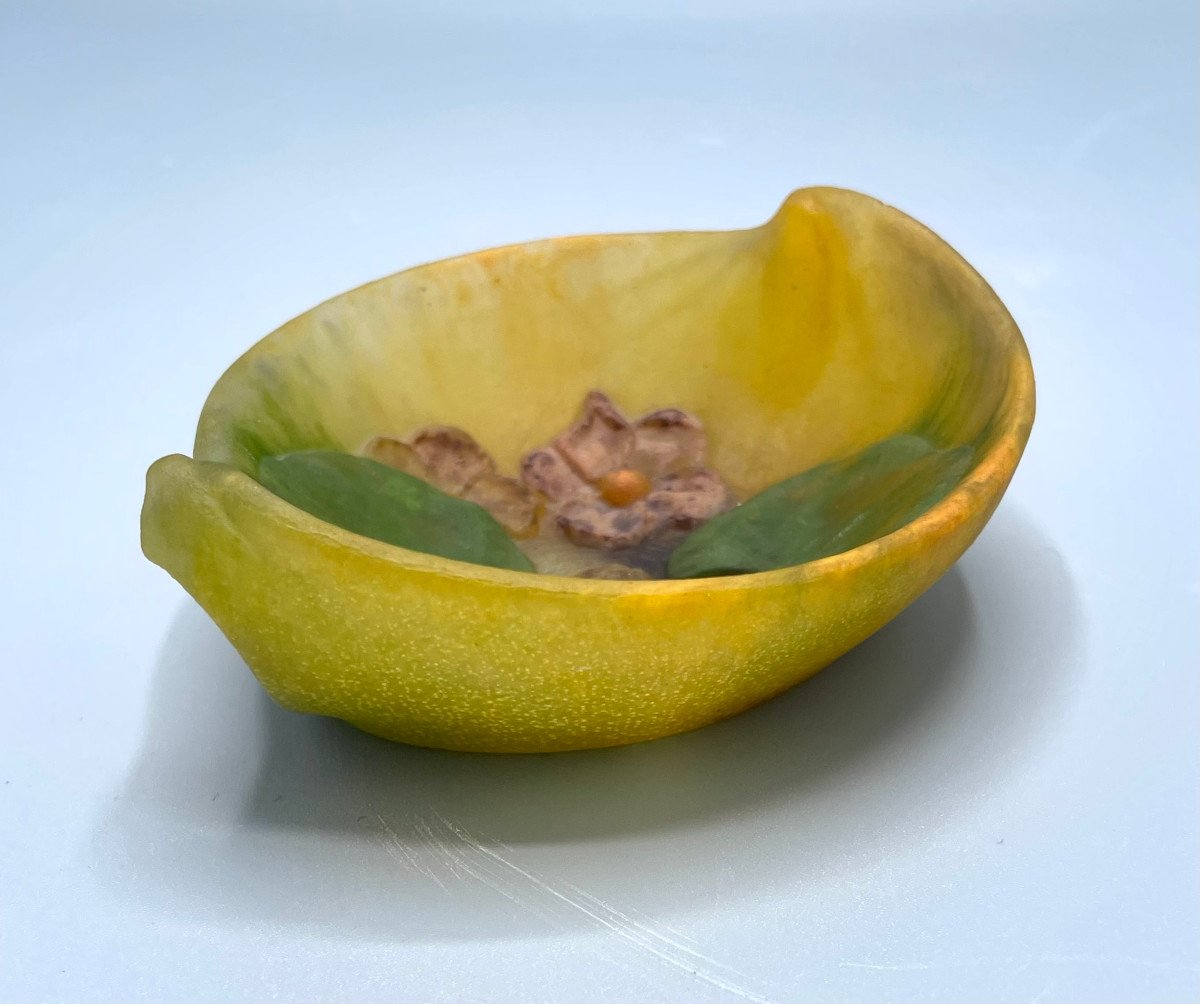 Vide Poche Art Nouveau En Pate De Verre Amalric Walter Nancy era Daum-photo-5