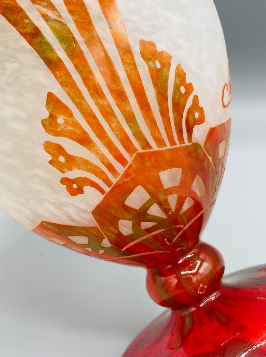 Pichet Art Déco Schneider - Le Verre Français "Algues" Vers 1930-photo-5