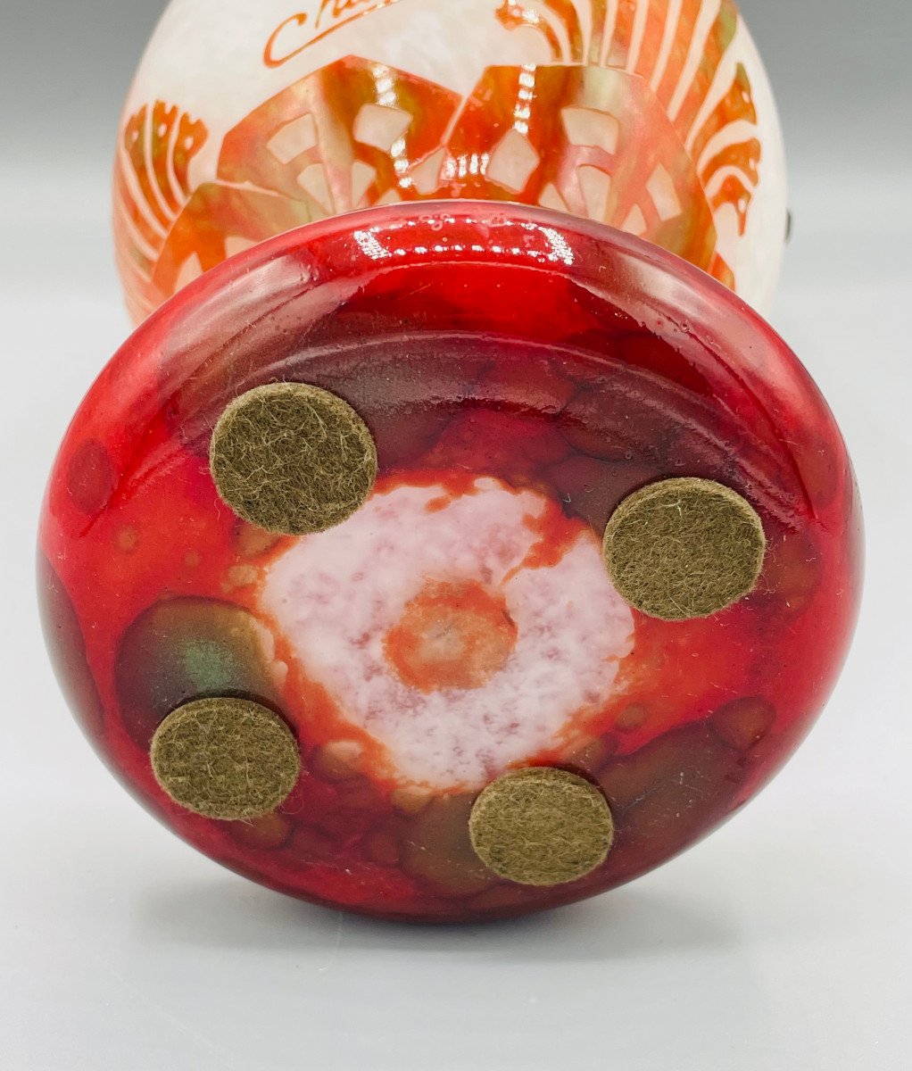 Pichet Art Déco Schneider - Le Verre Français "Algues" Vers 1930-photo-8