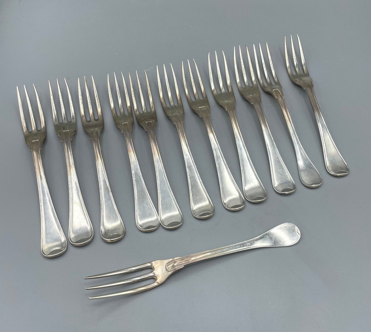 Exceptionnelle Ménagère En Argent Massif XVIIIe Italie, Turin-photo-2