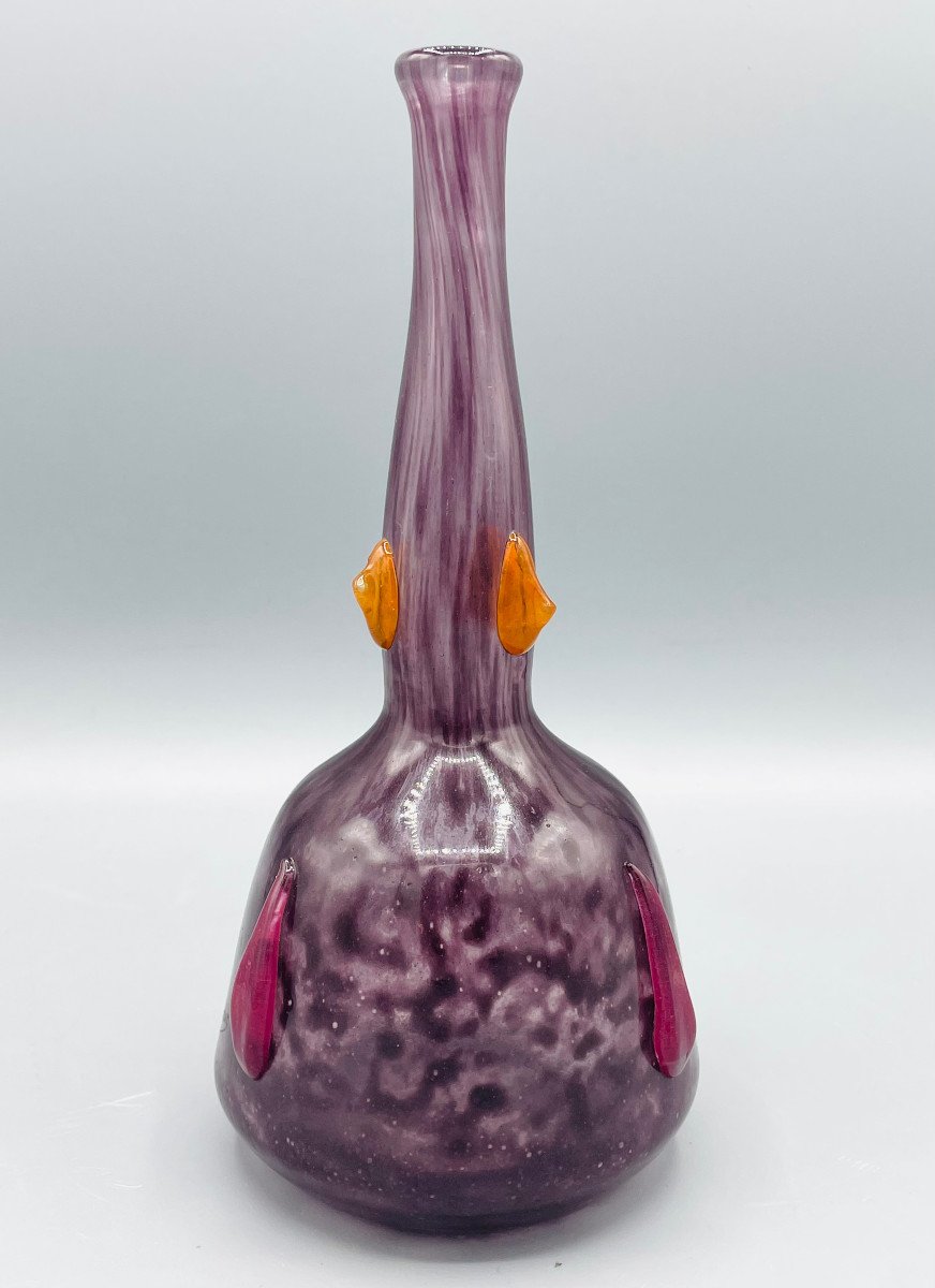 Vase Art Déco à Décor de Cabochons Charles Schneider Vers 1920-photo-2