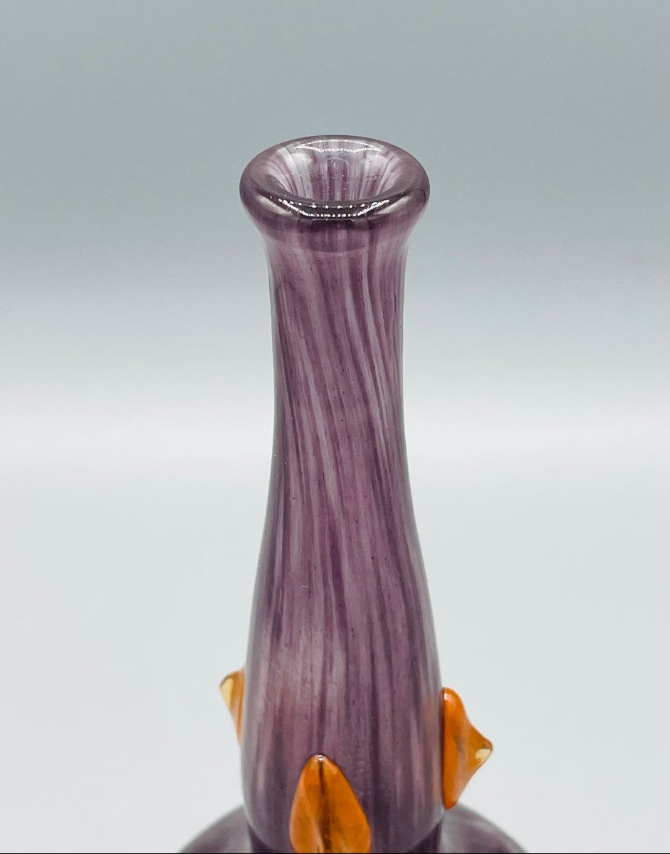 Vase Art Déco à Décor de Cabochons Charles Schneider Vers 1920-photo-4
