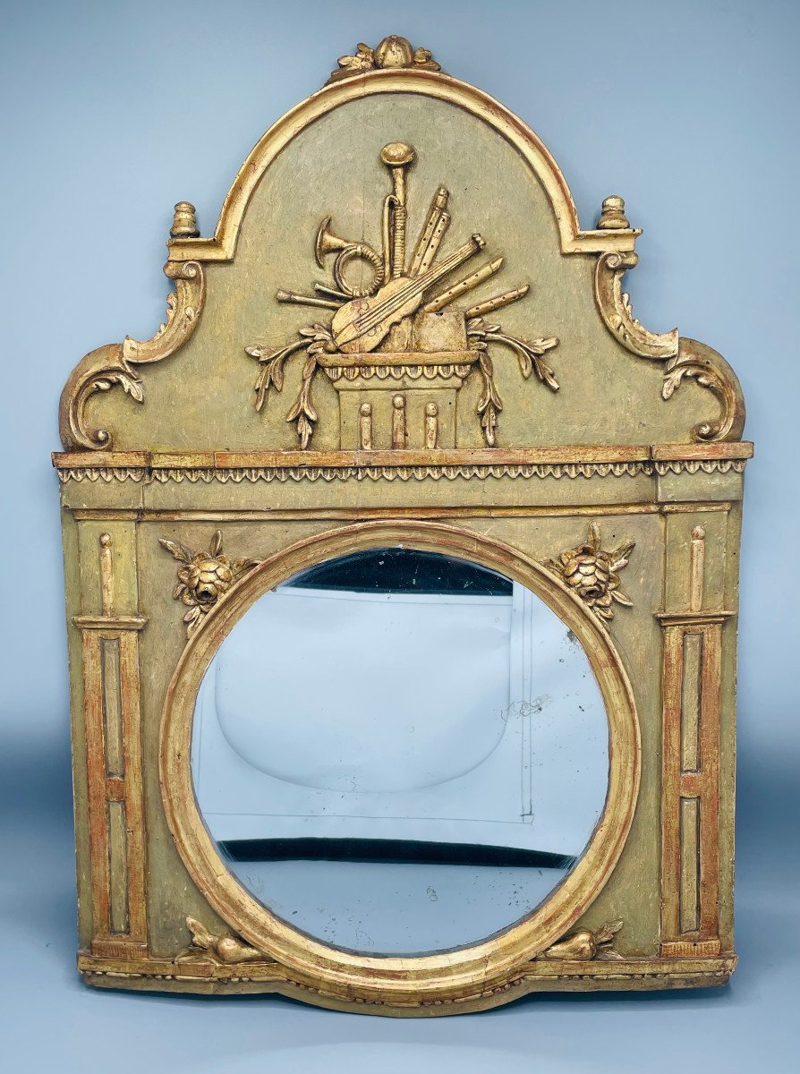 Mirror In Golden Wood 18th Louis XVI Period
