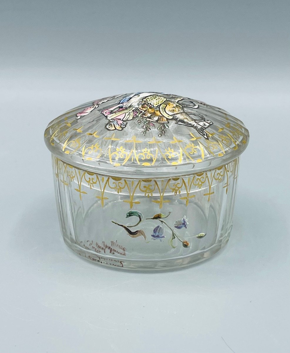 Small Art Nouveau Candy Box Cristallerie Gallé In Nancy-photo-2