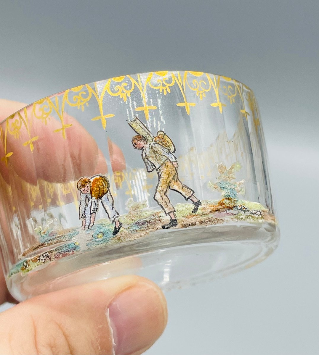 Small Art Nouveau Candy Box Cristallerie Gallé In Nancy-photo-4