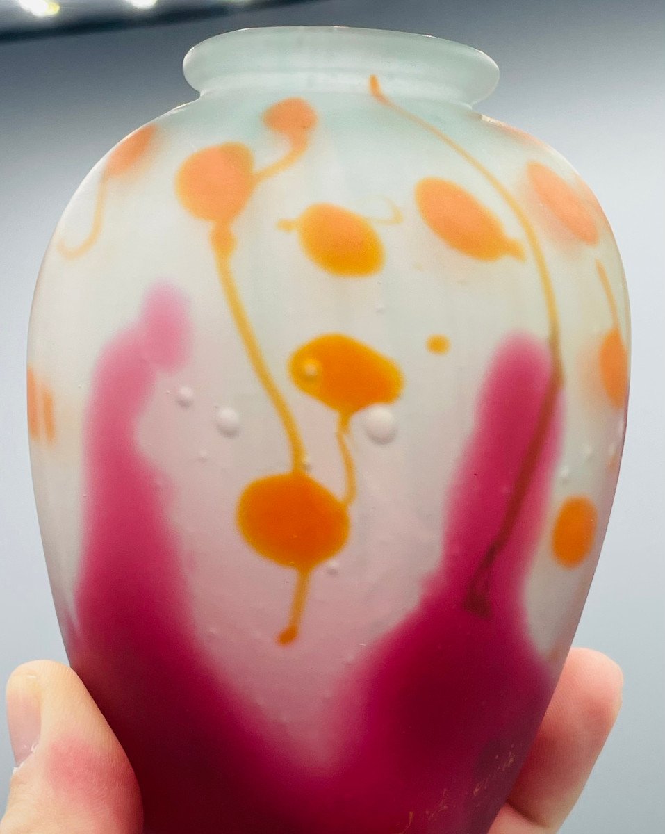 Rare Art Deco Vase With Marquetry Charles Schneider 1920-photo-6