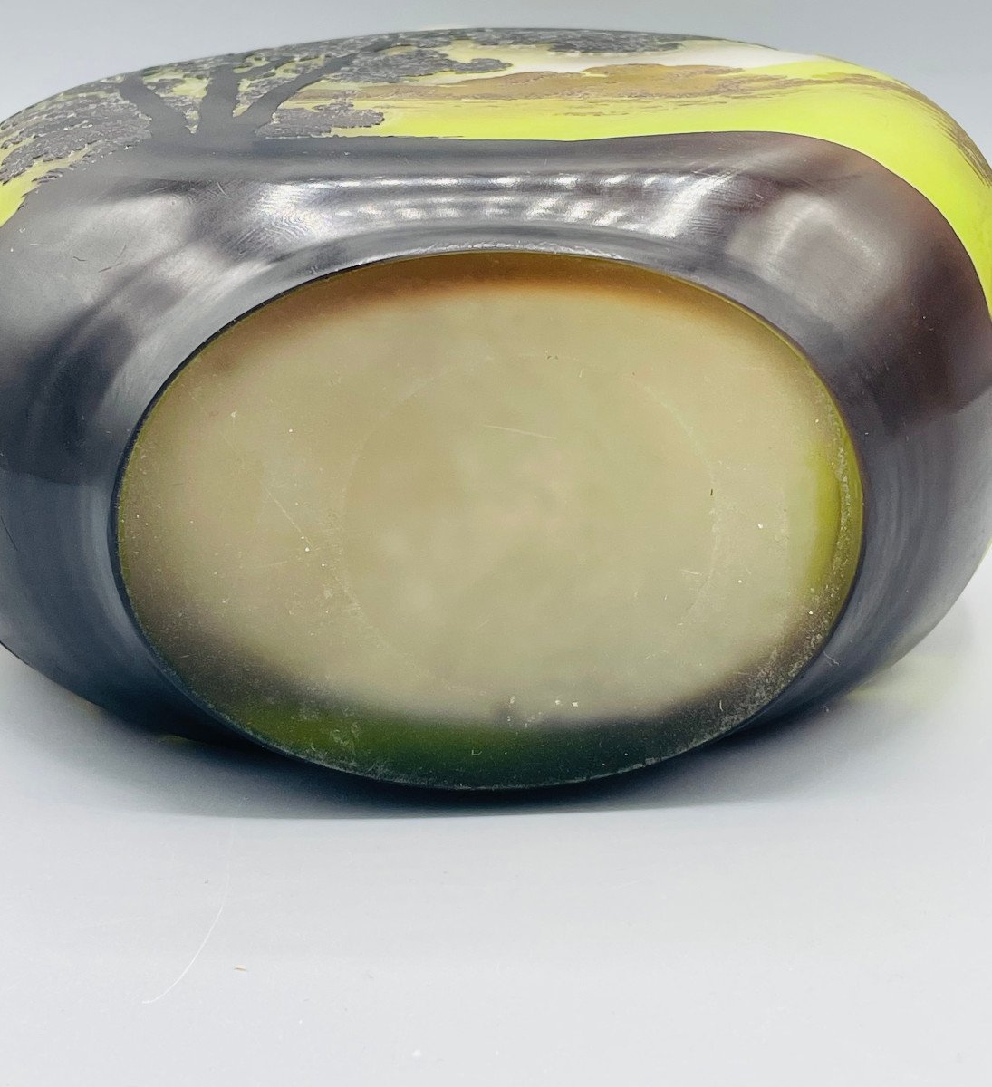 Vase Gourde Art Nouveau à Décor De Paysage Emile Gallé Nancy-photo-8