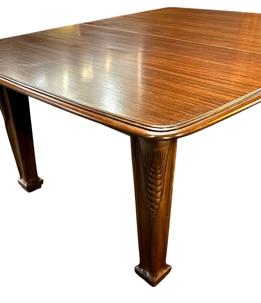 Art Nouveau Ears Of Wheat Dining Table Louis Majorelle Nancy -photo-4