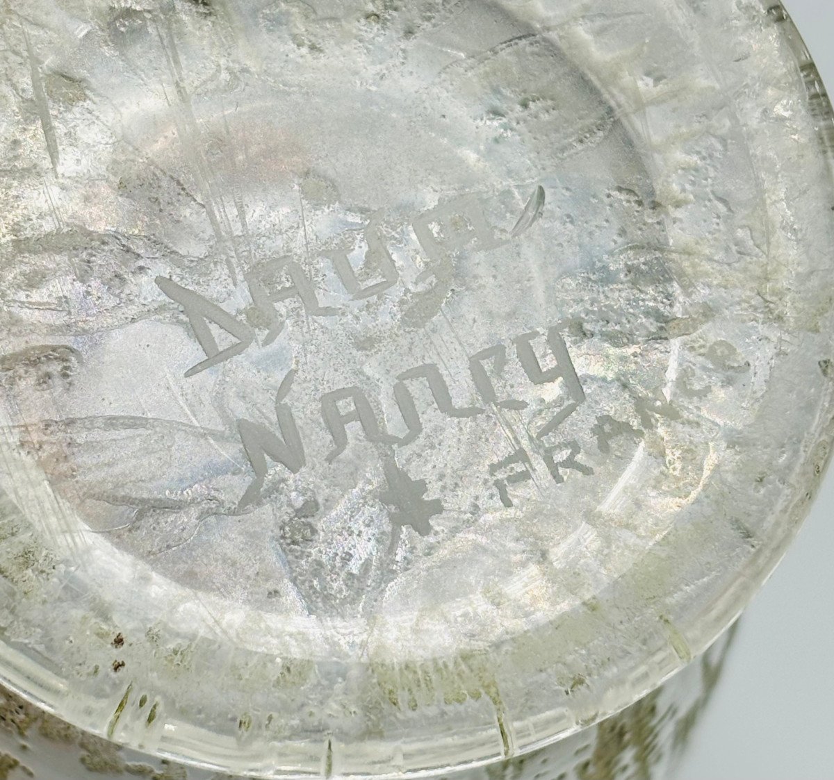 Vase Art Déco aux Feuilles de Lierre Daum Nancy France 1930-photo-8