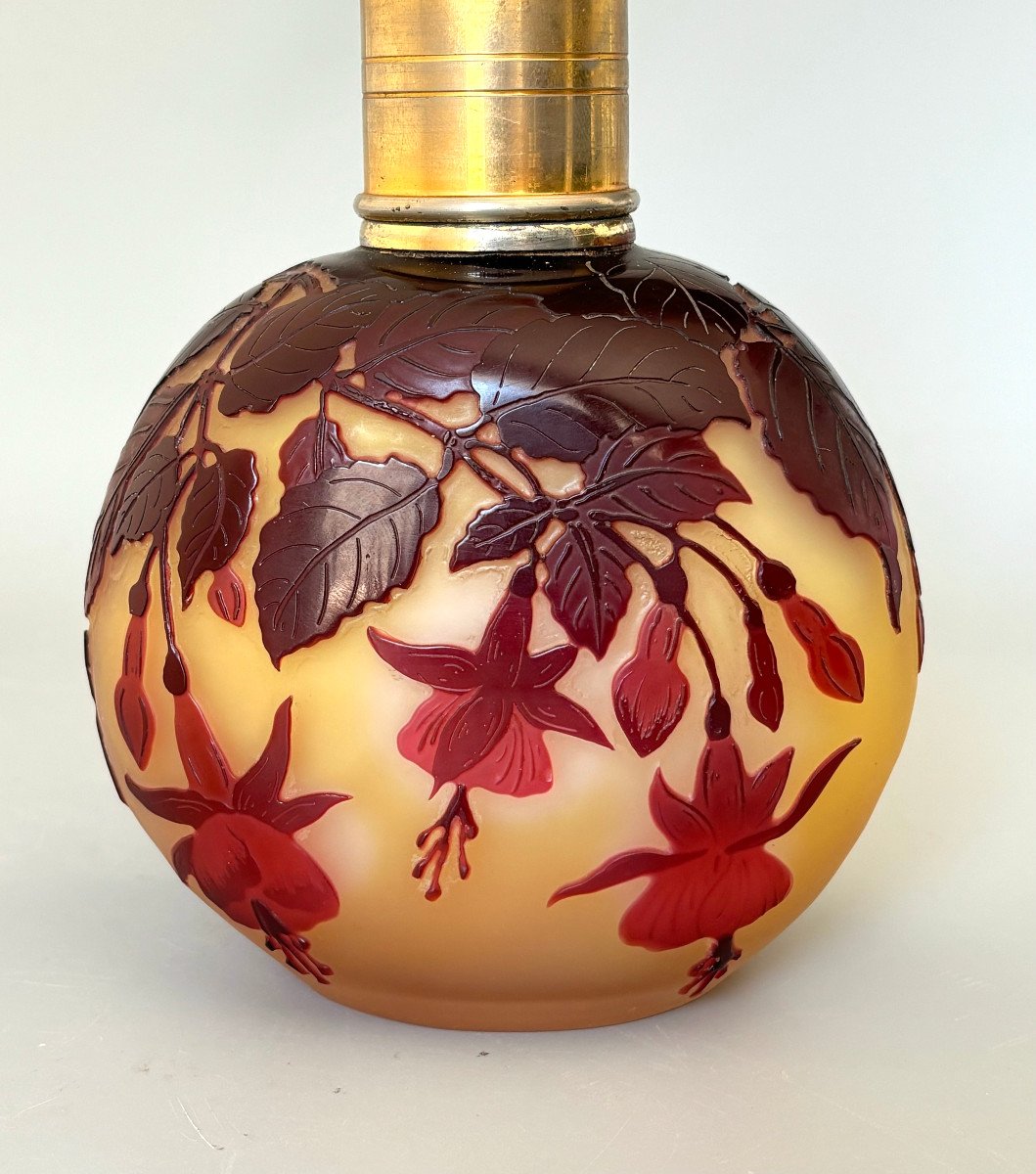 Art Nouveau Berger Lamp With Fuchsias Emile Gallé Nancy-photo-4