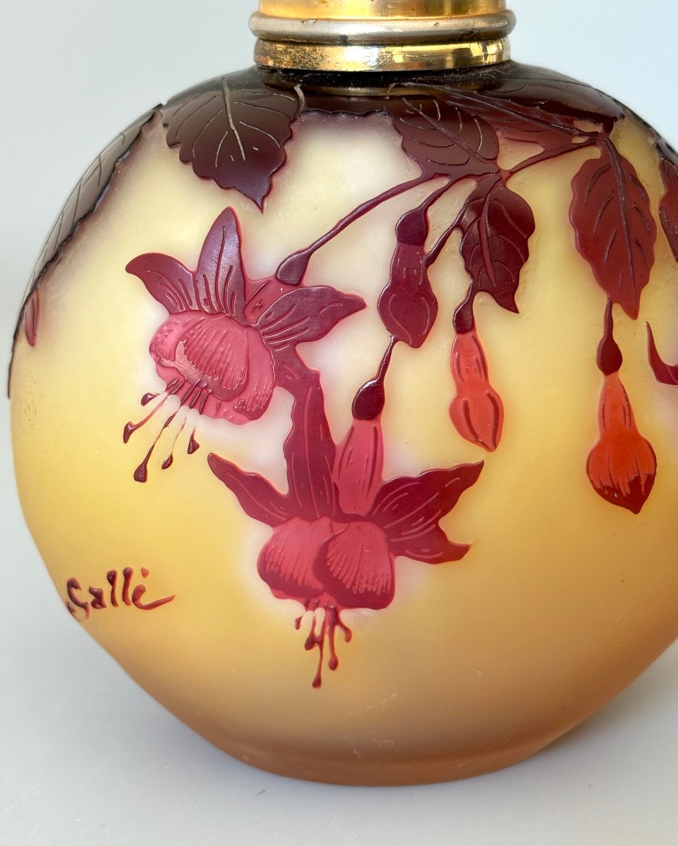 Art Nouveau Berger Lamp With Fuchsias Emile Gallé Nancy-photo-1