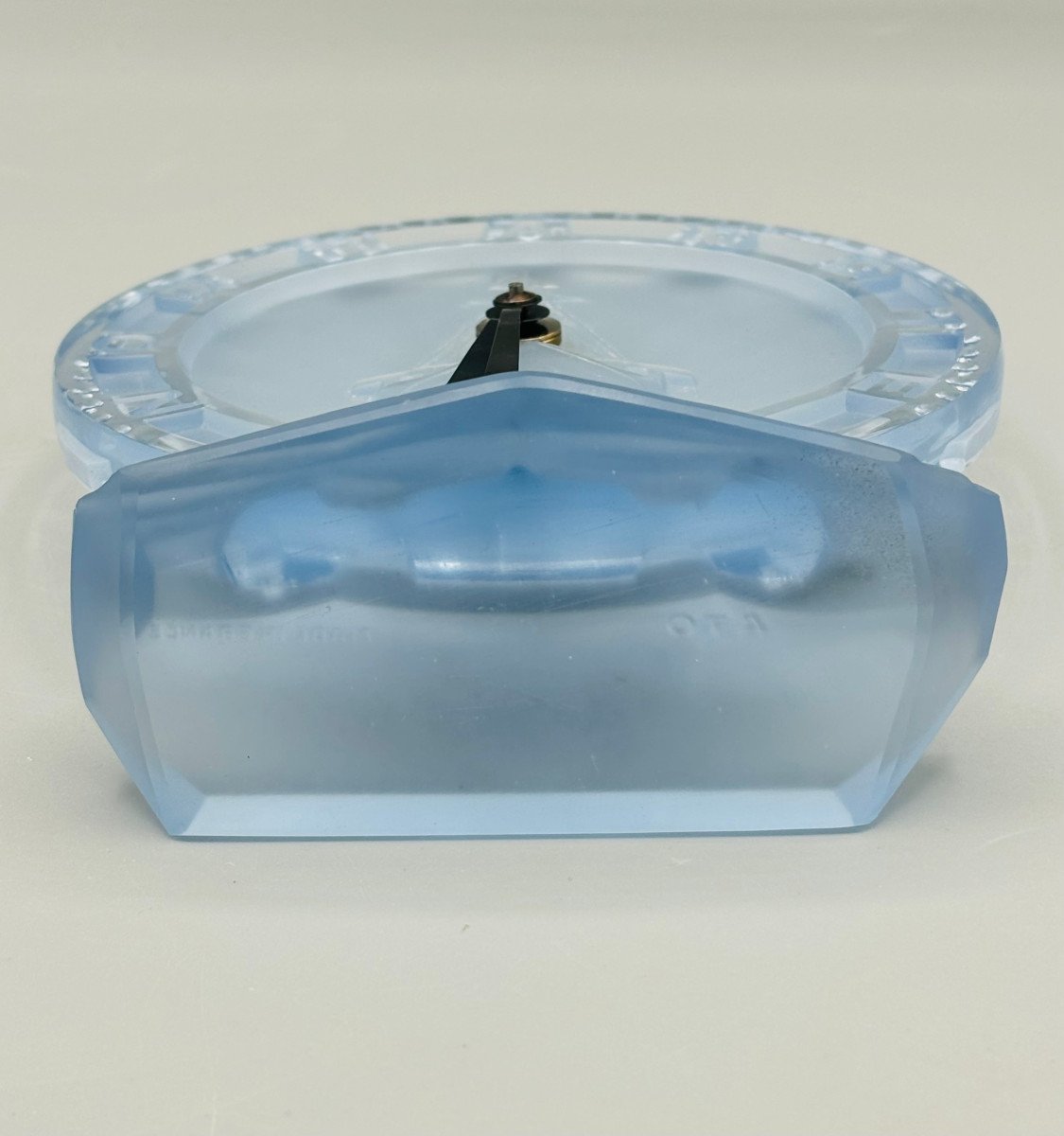 Rare Pendulette Art Déco Paquebot Normandie par René Lalique Pour Ato -photo-8