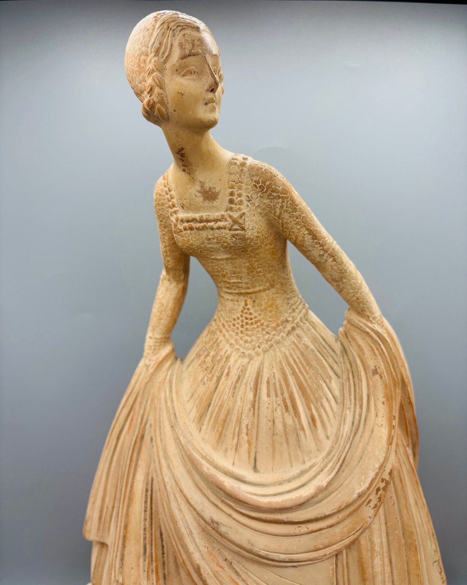 Art Deco Terracotta Sculpture "cinderella" D. H. Chiparus-photo-2