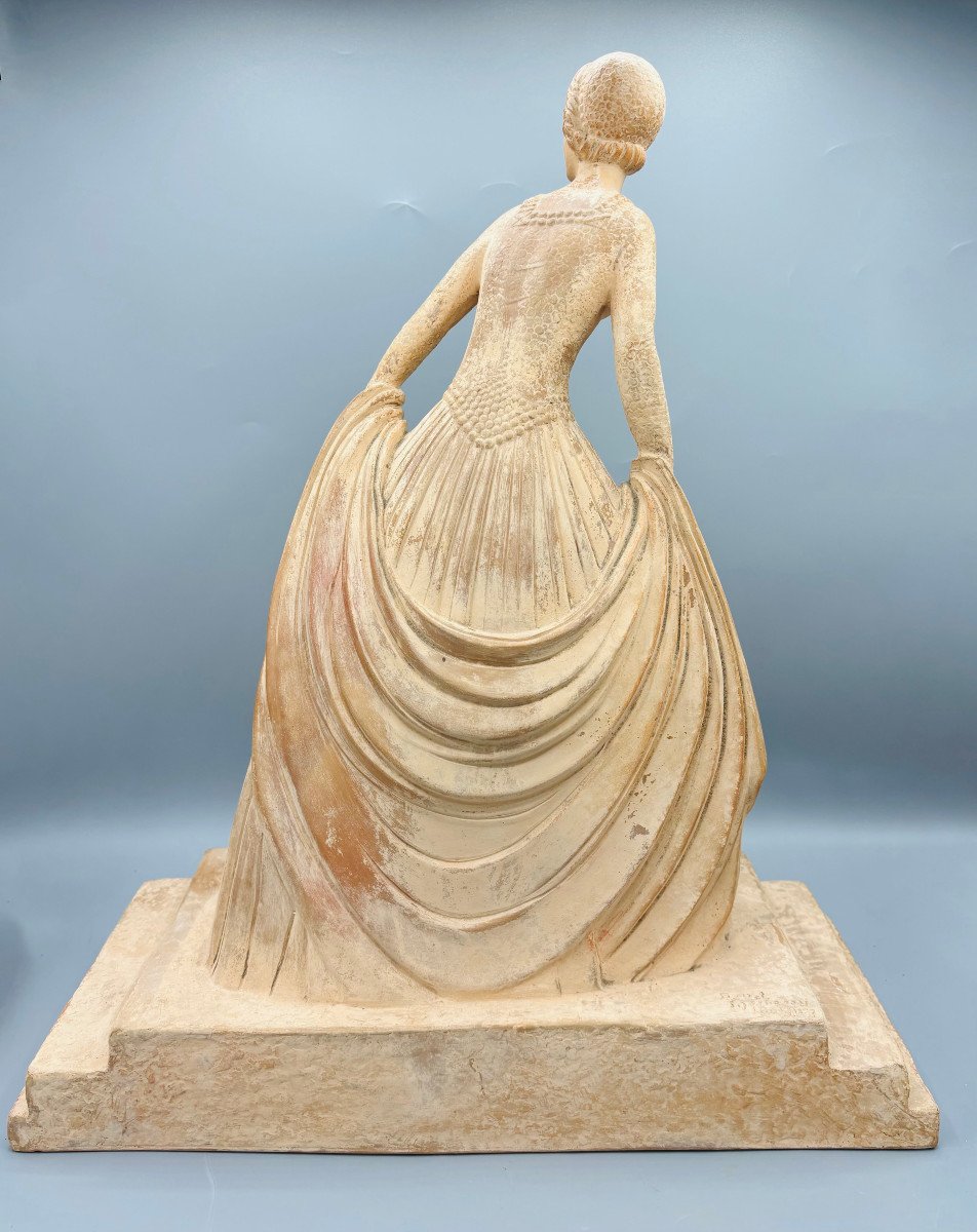 Art Deco Terracotta Sculpture "cinderella" D. H. Chiparus-photo-2