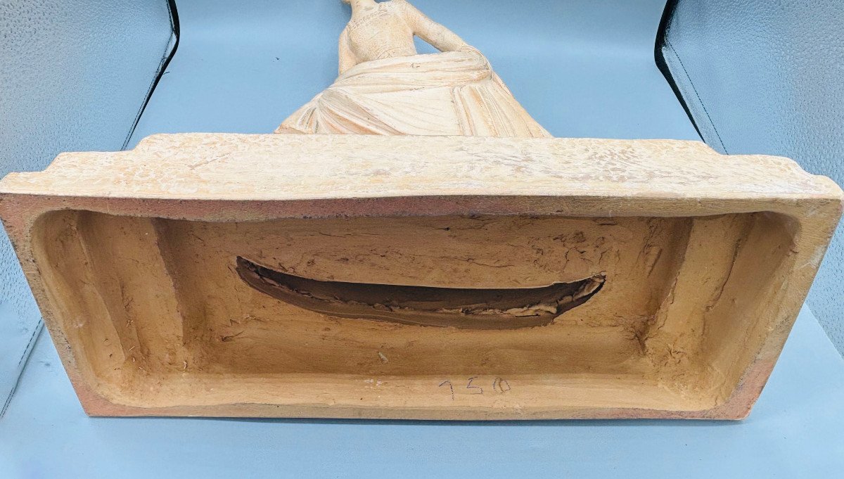 Art Deco Terracotta Sculpture "cinderella" D. H. Chiparus-photo-5