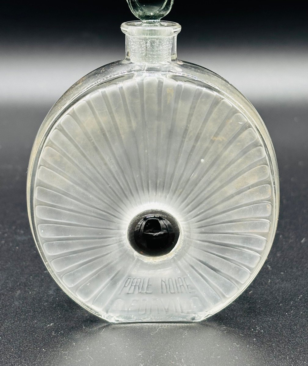 Art Deco René Lalique Perfume Bottle "la Perle Noire" For Forvil-photo-1