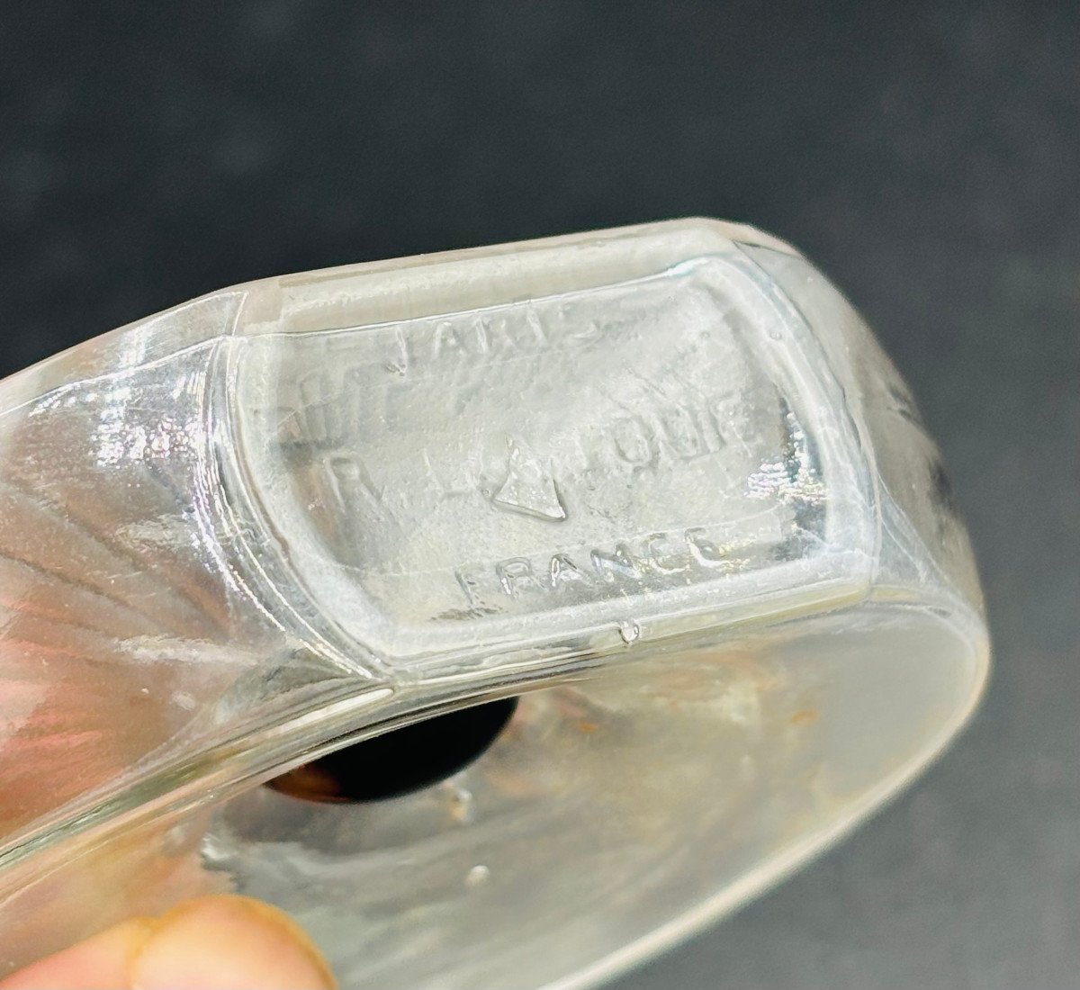 Art Deco René Lalique Perfume Bottle "la Perle Noire" For Forvil-photo-6
